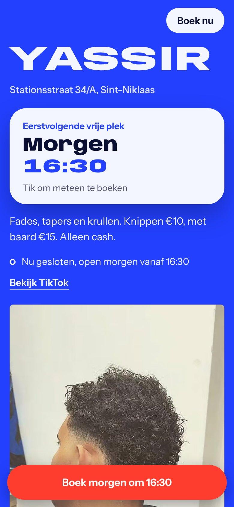 Bovenaan: de eerstvolgende vrije plek